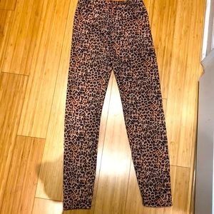 Cheetah print tights